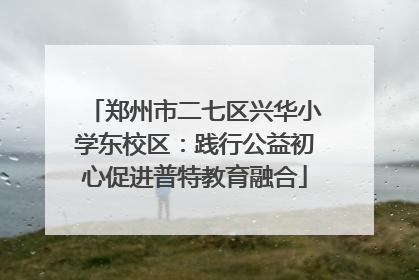 郑州市二七区兴华小学东校区：践行公益初心促进普特教育融合