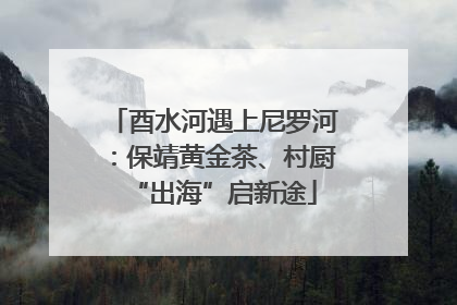 酉水河遇上尼罗河：保靖黄金茶、村厨“出海”启新途