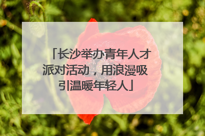 长沙举办青年人才派对活动，用浪漫吸引温暖年轻人