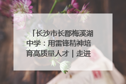长沙市长郡梅溪湖中学：用雷锋精神培育高质量人才｜走进新时代“雷锋传人 长沙榜样”