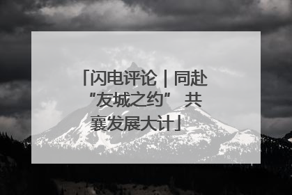 闪电评论｜同赴“友城之约” 共襄发展大计