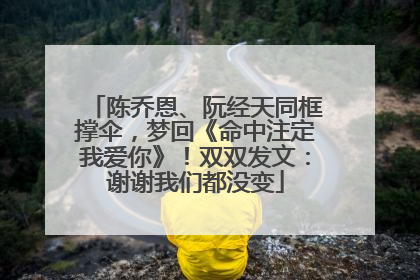 陈乔恩、阮经天同框撑伞，梦回《命中注定我爱你》！双双发文：谢谢我们都没变