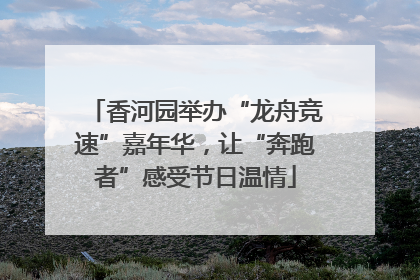 香河园举办“龙舟竞速”嘉年华，让“奔跑者”感受节日温情