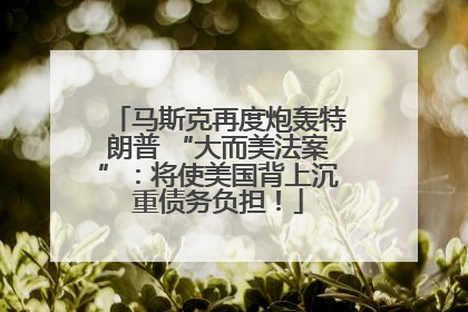 马斯克再度炮轰特朗普 “大而美法案”：将使美国背上沉重债务负担！