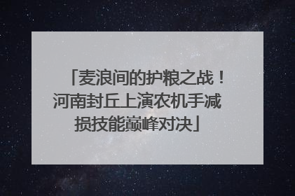 麦浪间的护粮之战！河南封丘上演农机手减损技能巅峰对决