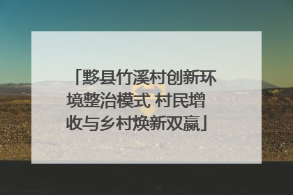黟县竹溪村创新环境整治模式 村民增收与乡村焕新双赢