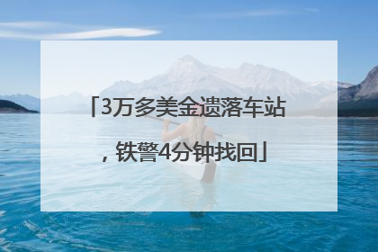 3万多美金遗落车站，铁警4分钟找回