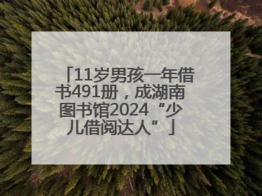 11岁男孩一年借书491册，成湖南图书馆2024“少儿借阅达人”