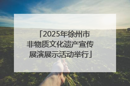 2025年徐州市非物质文化遗产宣传展演展示活动举行