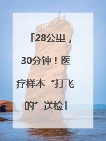 28公里，30分钟！医疗样本“打飞的”送检