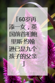 60岁再添一女，英国前首相鲍里斯·约翰逊已是九个孩子的父亲