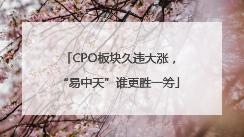CPO板块久违大涨，“易中天”谁更胜一筹