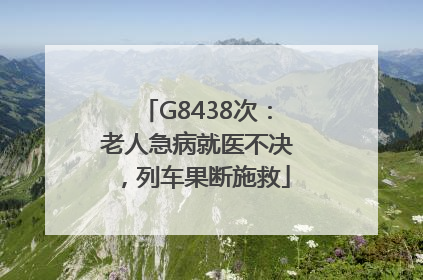G8438次：老人急病就医不决，列车果断施救